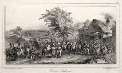 Album pour 1831 : Convoi militaire, 1831 - Auguste Raffet