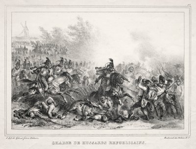 Album pour 1833: Charge de Hussards Républicains - Auguste Raffet