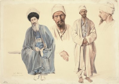 Un vieux juif et un tartare musulman en Crimée - Auguste Raffet
