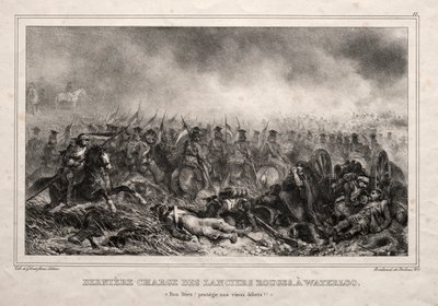 Dernière charge des lanciers rouges à Waterloo - Auguste Raffet