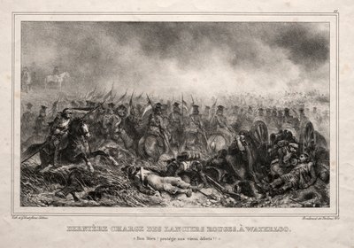 Dernière charge des lanciers rouges à Waterloo - Auguste Raffet