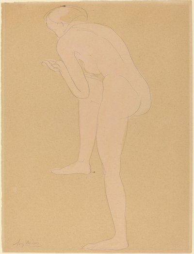 Figure se penchant en avant avec le genou droit levé - Auguste Rodin