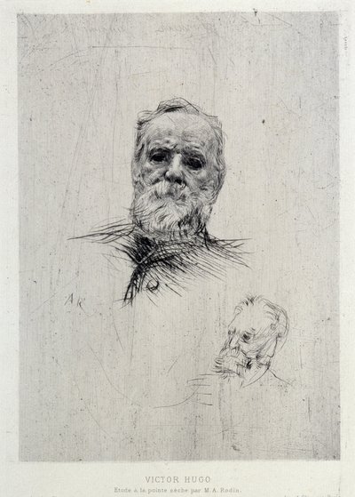 Portrait de Victor Hugo (1802-1885), illustration de La Gazette des beaux-arts - Auguste Rodin