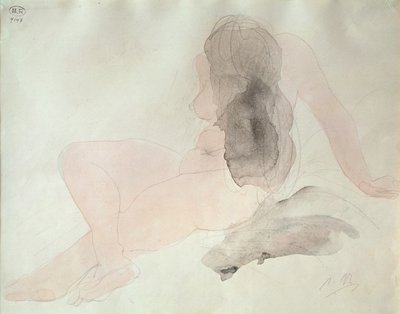 Nu assis aux cheveux ébouriffés - Auguste Rodin