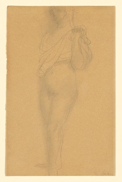 Studie eines Aktes mit Draperie - Auguste Rodin