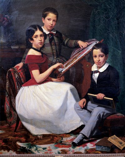 Les enfants du conseiller Joaquin Torquato Alves Ribeiro - Auguste Roquemont