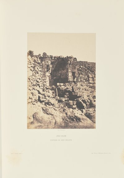 Jérusalem. Fontaine de Saint Philippe - Auguste Salzmann