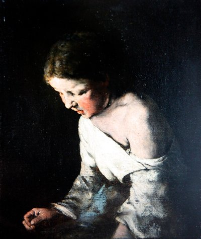Jeune Fille Cousant, c.1865 - Auguste Theodule Ribot