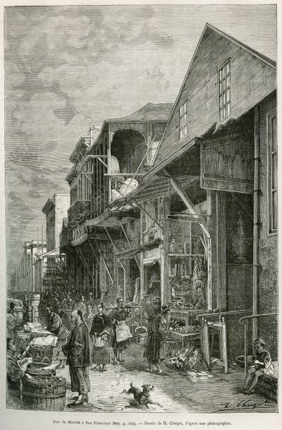 La rue du Marché à San Francisco, qui révèle la présence d