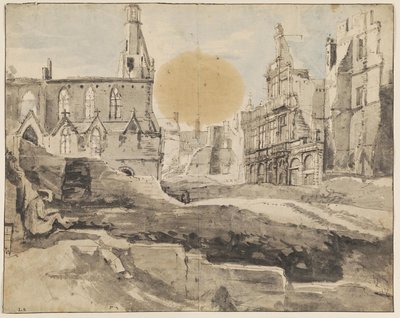 Une ville en ruines - Augustin Coppens