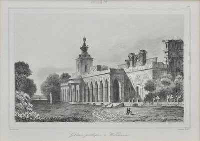 Vue de la galerie gothique dans le palais de Wilanów - Augustin François Lemaiand#770tre
