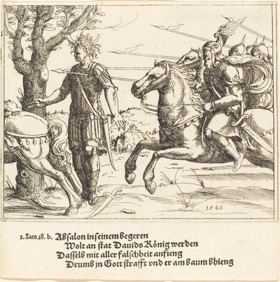 Absalom tué par Joab - Augustin Hirschvogel