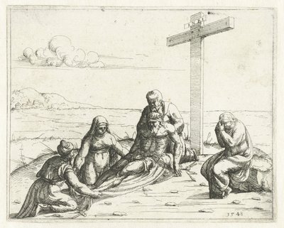 Déploration du Christ (série: Concordance Ancien et Nouveau Testament) - Augustin Hirschvogel