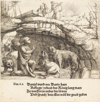 Daniel dans la fosse aux lions - Augustin Hirschvogel