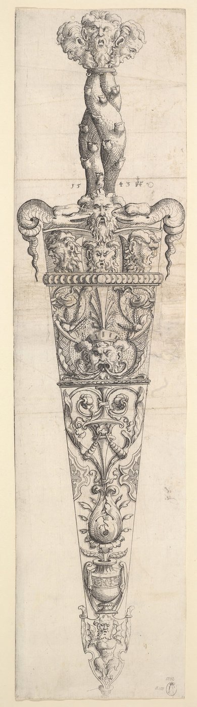 Conception pour une dague et un fourreau, 1543 - Augustin Hirschvogel