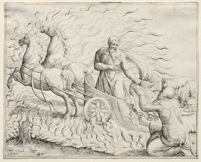 Élie monte au ciel - Augustin Hirschvogel
