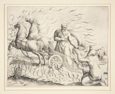 Élie dans le char de feu - Augustin Hirschvogel