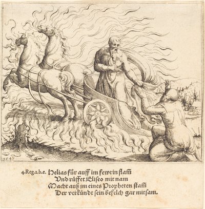 Élie est emporté au ciel - Augustin Hirschvogel