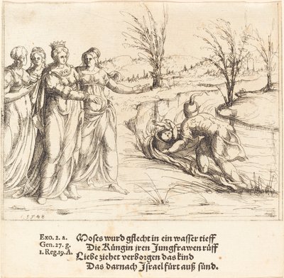 La découverte de Moïse - Augustin Hirschvogel