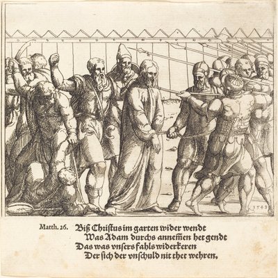 Jésus conduit à Caïphe - Augustin Hirschvogel