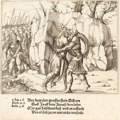 Joab trahit Abner - Augustin Hirschvogel