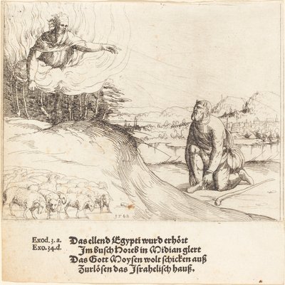 Moïse et le buisson ardent - Augustin Hirschvogel
