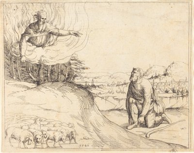 Moïse et le buisson ardent - Augustin Hirschvogel