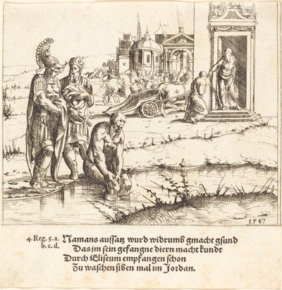 Naaman est Guéri de la Lèpre - Augustin Hirschvogel
