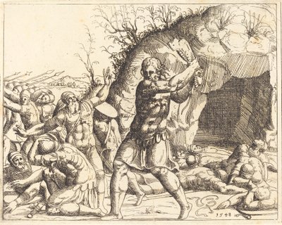 Samson tue les Philistins - Augustin Hirschvogel