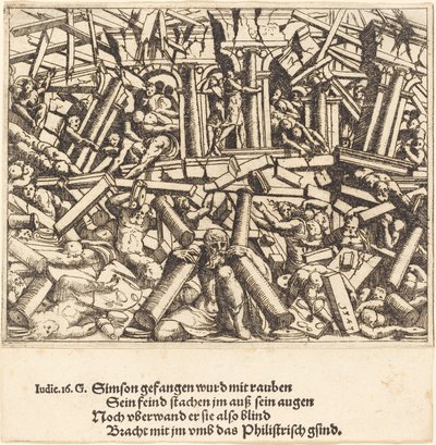 La mort de Samson - Augustin Hirschvogel