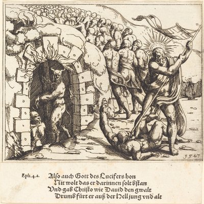 La descente aux enfers, 1547 - Augustin Hirschvogel