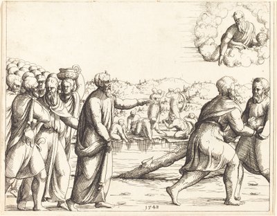 Le Seigneur adoucit les eaux de Mara - Augustin Hirschvogel