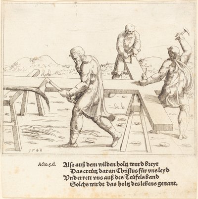 La Préparation de la Croix - Augustin Hirschvogel