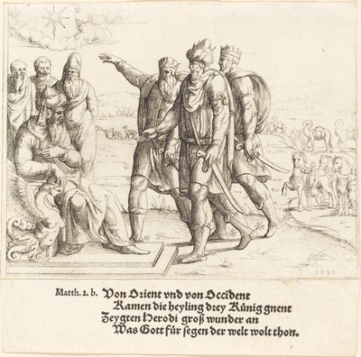 Les trois rois annoncent la naissance du Christ à Hérode - Augustin Hirschvogel