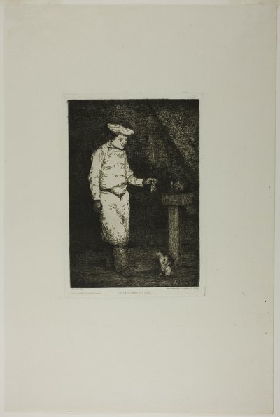 Le déjeuner du chat - Augustin Théodule Ribot