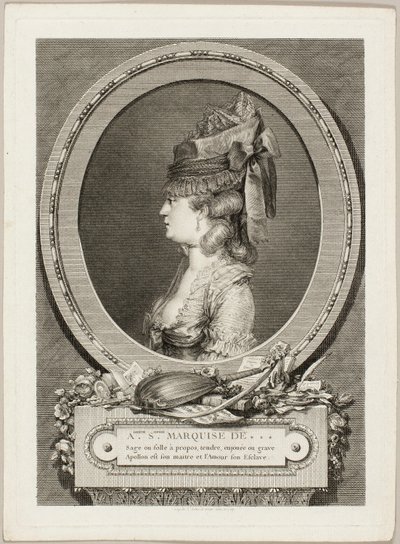 Adrienne-Sophie, Marquise of *** - Augustin de Saint-Aubin