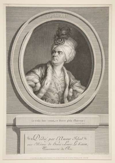 Henri Louis Cain (dit Le Kain) (1728-1778) - Augustin de Saint Aubin