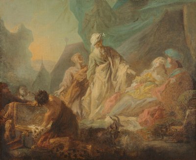 Laban cherchant ses dieux volés, 1753 - Augustin de Saint Aubin