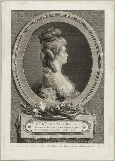 Louise Émilie, Baroness of *** - Augustin de Saint Aubin