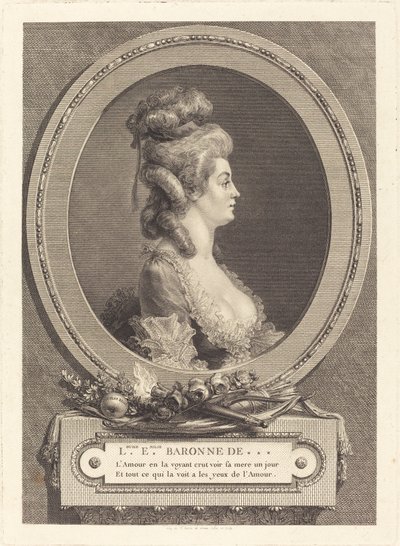 Louise Émilie Baronne de *** - Augustin de Saint Aubin