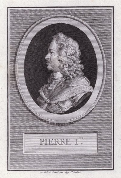 Pierre le Grand, tsar de Russie (gravure) - Augustin de Saint Aubin