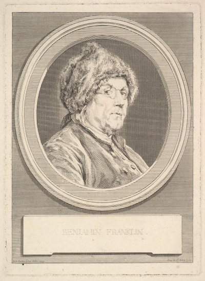 Portrait de Benjamin Franklin, 1777 - Augustin de Saint Aubin