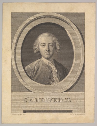 Portrait de Claude Adrien Helvétius 1715-1771, 1772 - Augustin de Saint Aubin