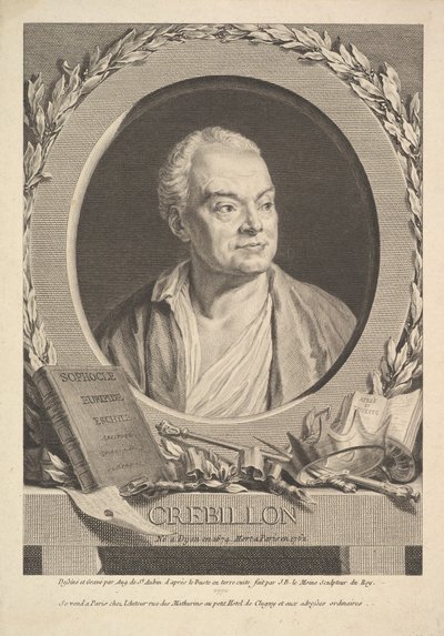Portrait de Crébillon - Augustin de Saint Aubin