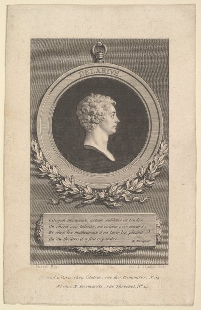 Portrait de De Larive, 1785 - Augustin de Saint Aubin