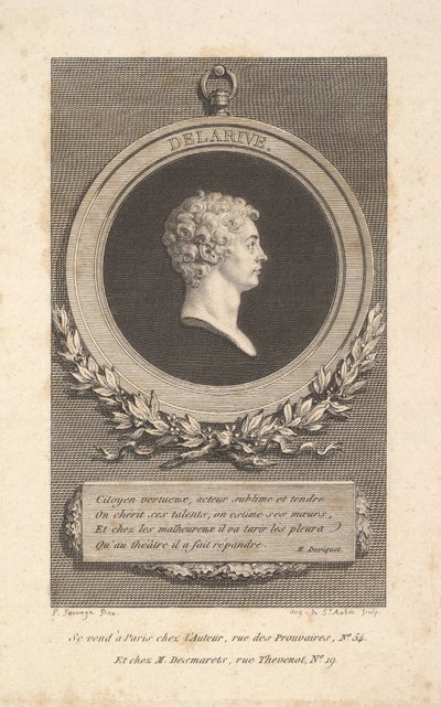 Portrait de De Larive - Augustin de Saint Aubin