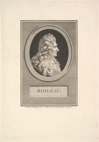 Portrait de Despréaux Nicolas Boileau - Augustin de Saint Aubin