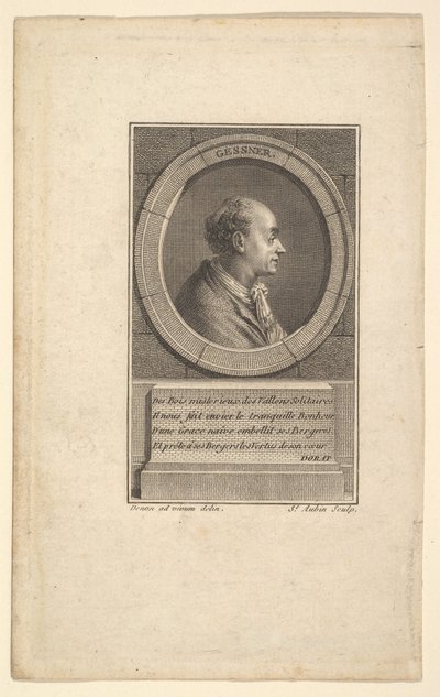 Portrait de Gessner, 1775 - Augustin de Saint Aubin