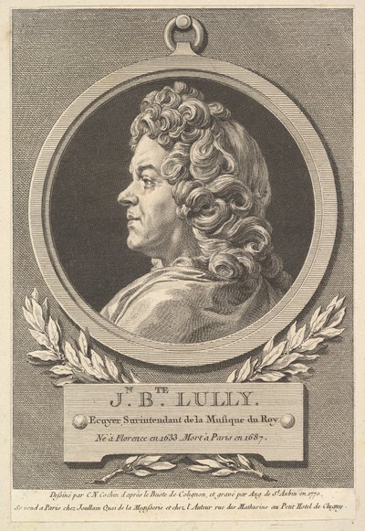 Portrait de Jean-Baptiste Lully, 1770 - Augustin de Saint Aubin