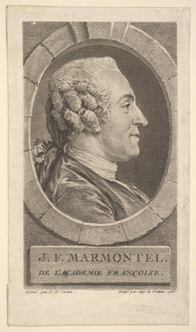 Portrait de Jean-François Marmontel, 1765 - Augustin de Saint Aubin